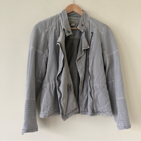 Lucky Brand Women’s Gray Lyocell Moto Jacket Size Small - Picture 2 of 10